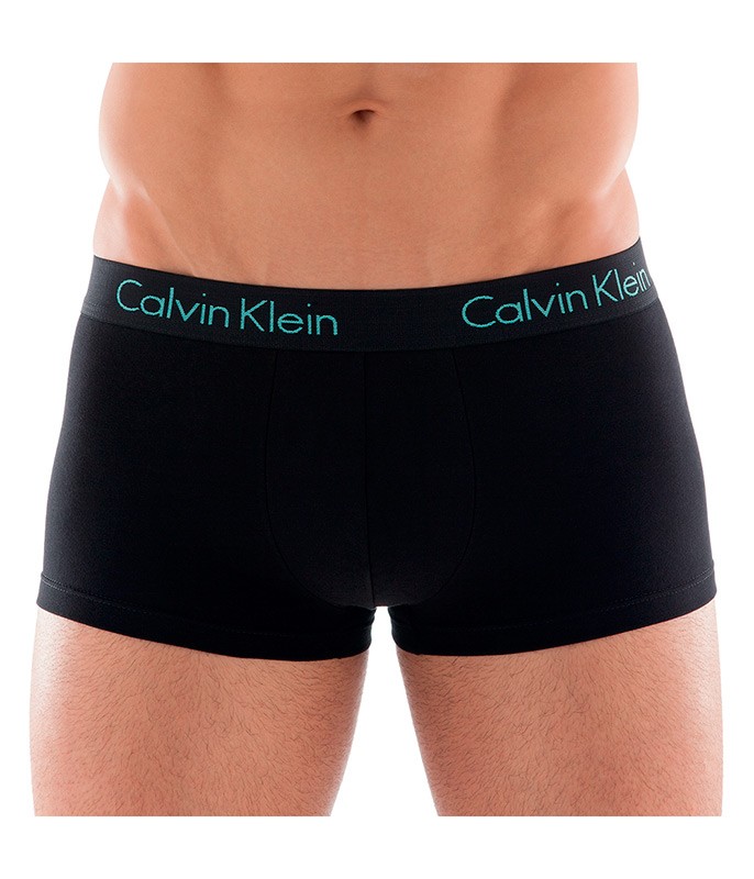 Kit C/ 3 Cuecas Calvin Klein Boxer Low Rise Trunk Preta Elástico
